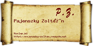 Pajenszky Zoltán névjegykártya